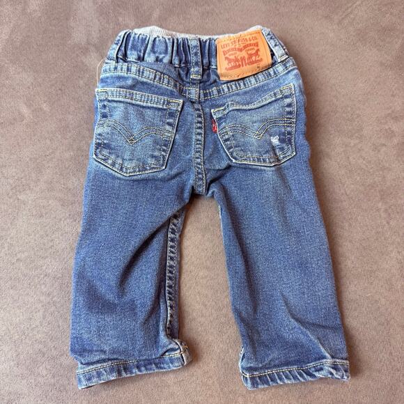 Levi's Jeans CUTE Baby Boy Pull On Pant Knit Waistband 6 Months - Picture 2 of 9